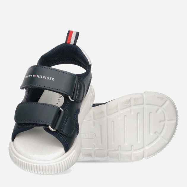 Sandały chłopięce Tommy Hilfiger Flag Velcro Sandal T1B2-32900-1355800- 31 Niebieskie (8052578176719) - obraz 4