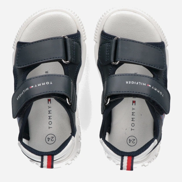Sandały chłopięce Tommy Hilfiger Flag Velcro Sandal T1B2-32900-1355800- 31 Niebieskie (8052578176719) - obraz 5