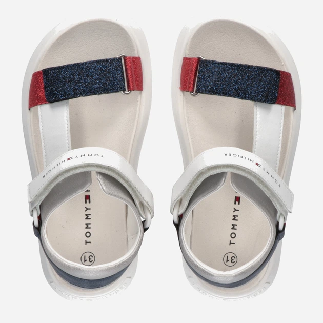 Sandały dziecięce dla dziewczynki Tommy Hilfiger Velcro Sandal T3A2-32767-0567Y004 30 Wielokolorowe (8052578184028) - obraz 4