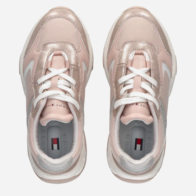 Підліткові кросівки для дівчинки Tommy Hilfiger Low Cut Lace-up Sneaker T3A9-32743-0579A317 37 Rose Gold/Pink (8052578191897) - зображення 4