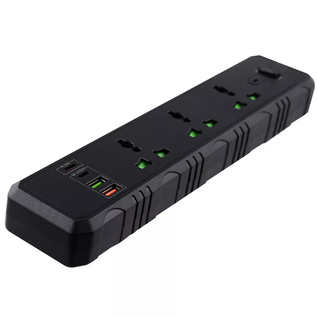 Мережевий фільтр Power Socket T25-QC (3 розетки + 2 USB + 2 Type-C) Black - Фото 6 Мережевий фільтр Power Socket T25-QC (3 розетки + 2 USB + 2 Type-C) Black - зображення 6