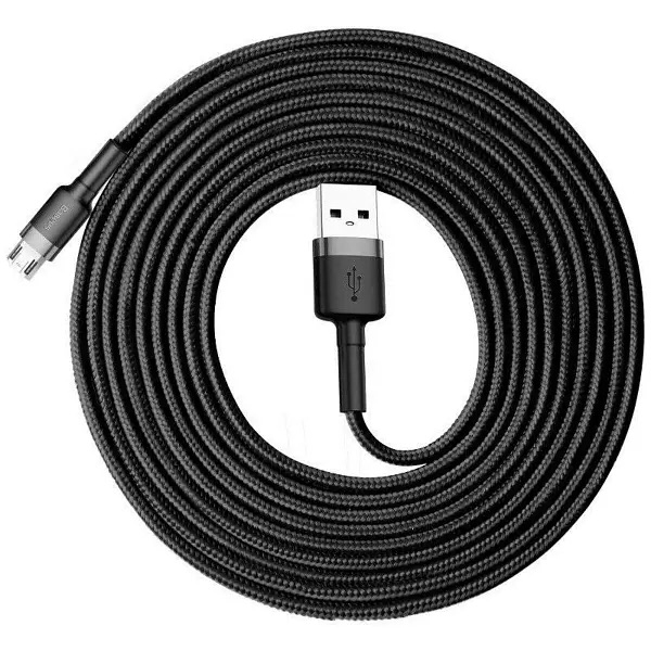 Кабель Baseus Cafule Micro USB Cable 2.0A (3m) Black - изображение 2