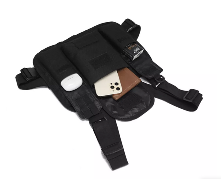 Тактическая сумка нагрудная военная Tactical chest bag D009 черный - изображение 2
