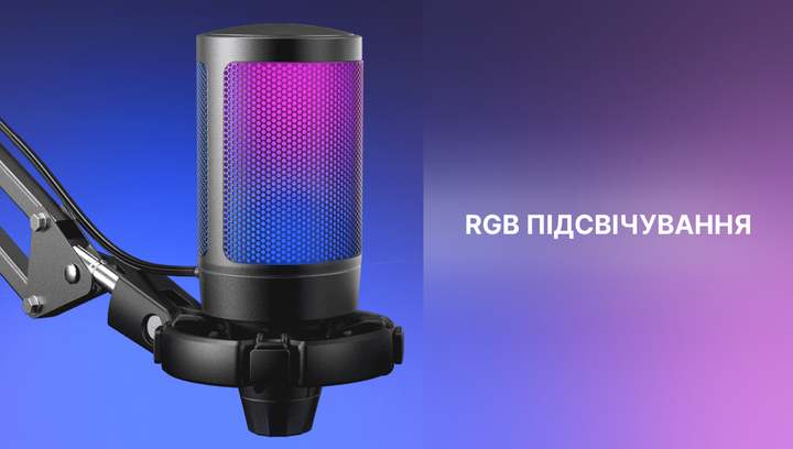 Мікрофон конденсаторний Fifine A6T USB Black - Фото 10 Мікрофон конденсаторний Fifine A6T USB Black - зображення 10