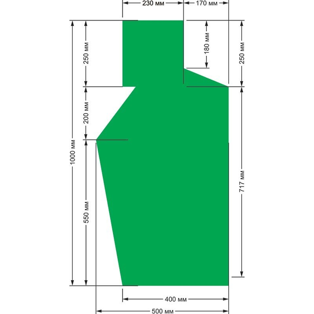 Мишень ВСУ №7а поясная фигура 50х100 см DU-GARA (Targ-0021) - изображение 2