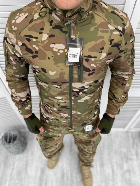Куртка тактична XL софтшел зимова мультикам single sword - зображення 1