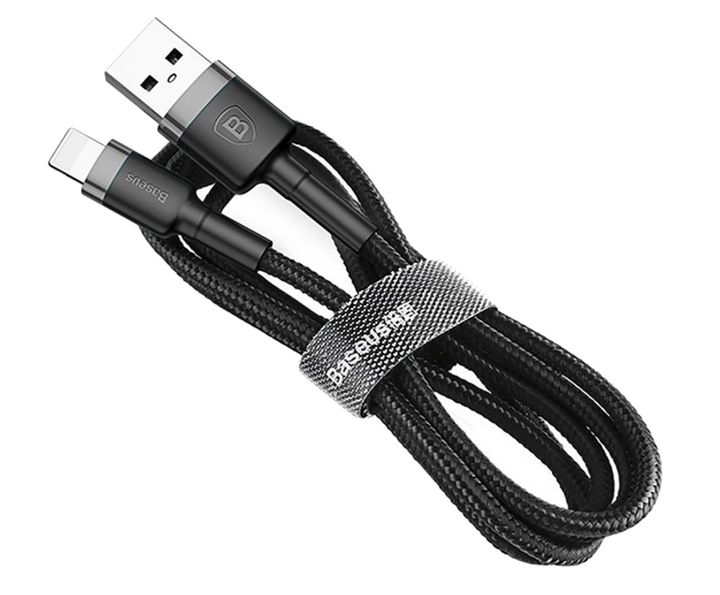 Кабель Baseus Cafule Lightning Charging 1.5A 2m Темно-сірий - Фото 1 Кабель Baseus Cafule Lightning Charging 1.5A 2m Темно-сірий - зображення 1