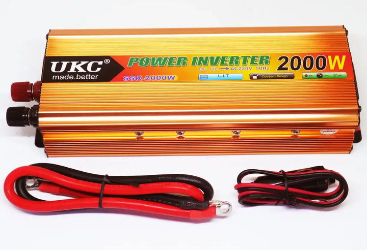 Авто инвертор 12V-220V преобразователь напряжения 2000W UKC SSK AC/DC ...