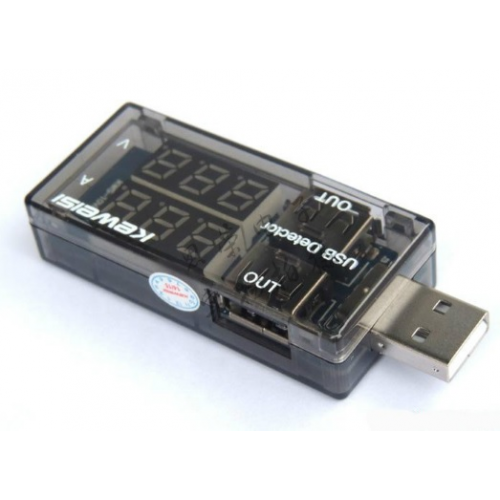 USB тестер Keweisi KWS-V20 напряжения (3-8V) и тока (0-3A), Black - Фото 1 USB тестер Keweisi KWS-V20 напряжения (3-8V) и тока (0-3A), Black - изображение 1