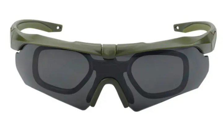Тактичні окуляри балістичні зі змінними лінзами Khaki - зображення 2