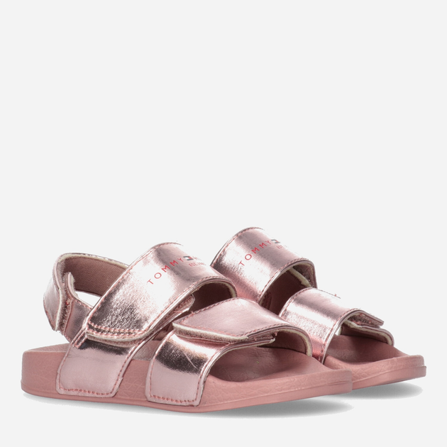 Sandały dziecięce Tommy Hilfiger Logo Velcro Sandal T1A2-32792-1367341- 25 Rose Gold (8052578174296) - obraz 2