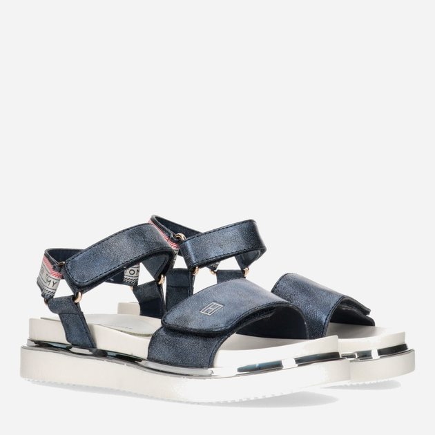 Sandały dziecięce dla dziewczynki Tommy Hilfiger Platform Velcro Sandal T3A2-32760-0568800- 30 Niebieskie (8052578183021) - obraz 2