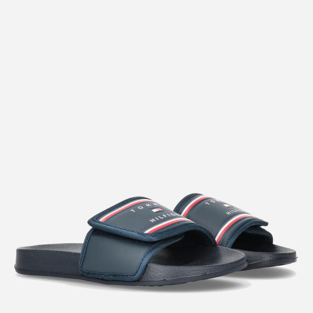 Klapki chłopięce Tommy Hilfiger Maxi Velcro Pool Slide T3B0-32934-1172800- 31 Niebieskie (8052578195031) - obraz 2