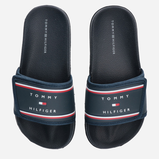 Klapki chłopięce Tommy Hilfiger Maxi Velcro Pool Slide T3B0-32934-1172800- 36 Niebieskie (8052578195086) - obraz 4