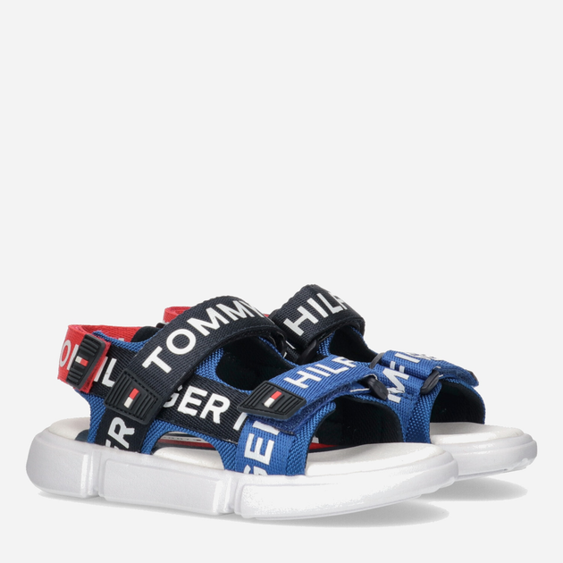 Sandały dziecięce dla dziewczynki Tommy Hilfiger Logo Velcro Sandal T3X2-32910-1590Y255 31 Niebieskie (8052578197639) - obraz 2