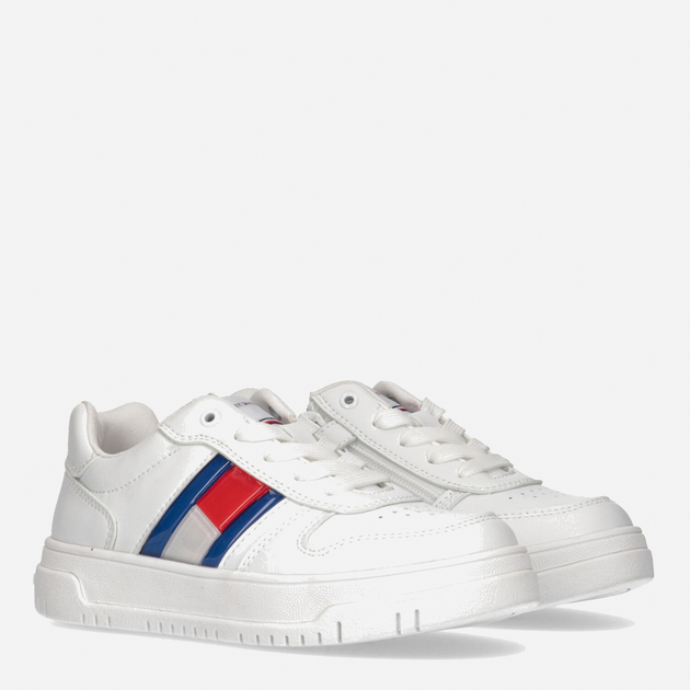 Підліткові кросівки для дівчинки Tommy Hilfiger Flag Low Cut Lace-up Sneaker T3X9-32867-1355100- 37 White (8052578204054) - зображення 2