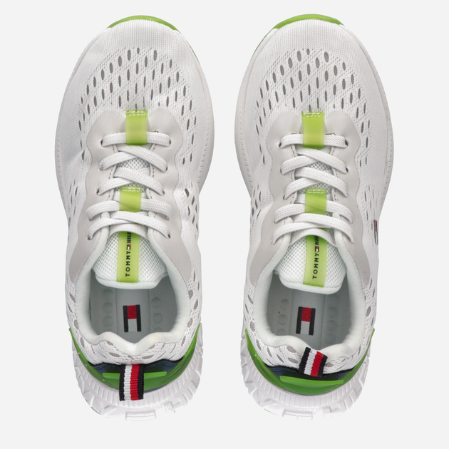 Дитячі кросівки для хлопчика Tommy Hilfiger Low Cut Lace-up Sneaker T3X9-32892-0702X336 33 Білий/Синій (8052578231166) - зображення 4