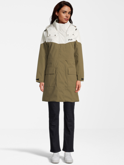Kurtka parka damska jesienna Fila FAW0289-63016 L Oliwkowa (4064556301543) - obraz 3