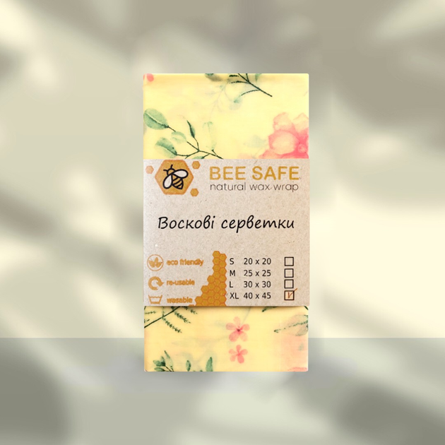 Многоразовая восковая салфетка Beesafe упаковка для хранения продуктов ...