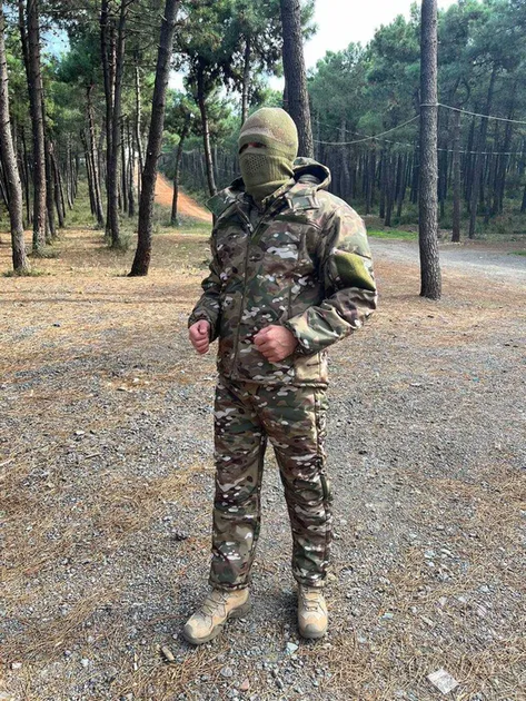 Тактичний костюм мультикам зимовий softshell, костюм мультикам тактичний військовий, зимова форма мультикам M - зображення 10