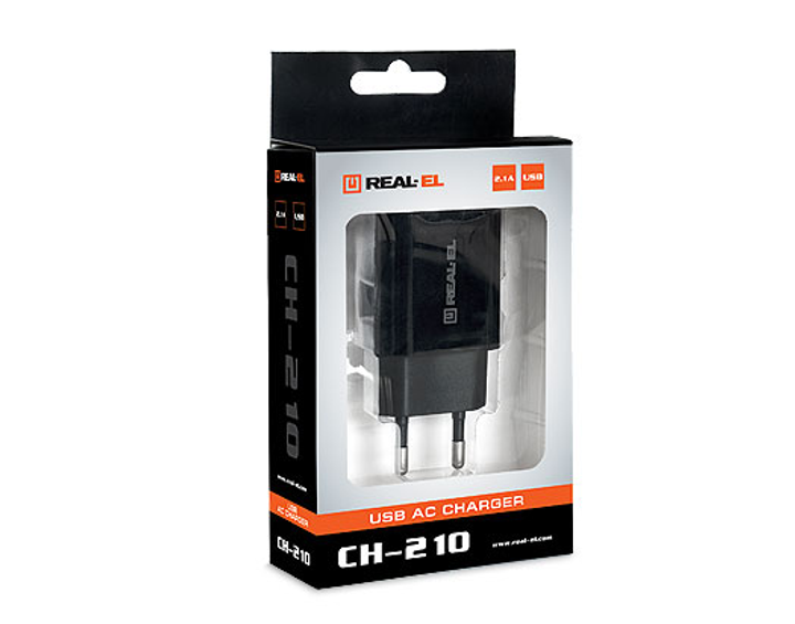 Зарядний пристрій REAL-EL CH-210 USB (2 х USB) - зображення 2