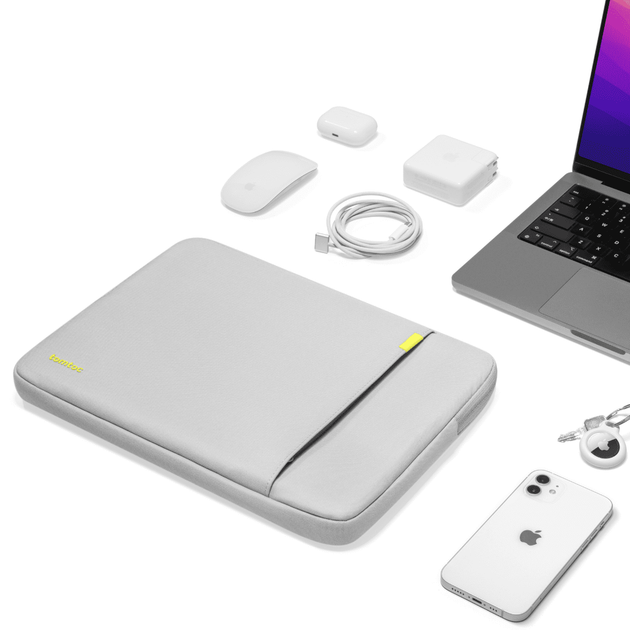 Противоударный чехол на молнии tomtoc 360° Sleeve for MacBook Air 15 (2023-2024) М2/М3 | Pro 16 (2019-2024) | Pro 15 (2016-2019) | Pro Retina 15 (2012-2015) - Gray - изображение 8