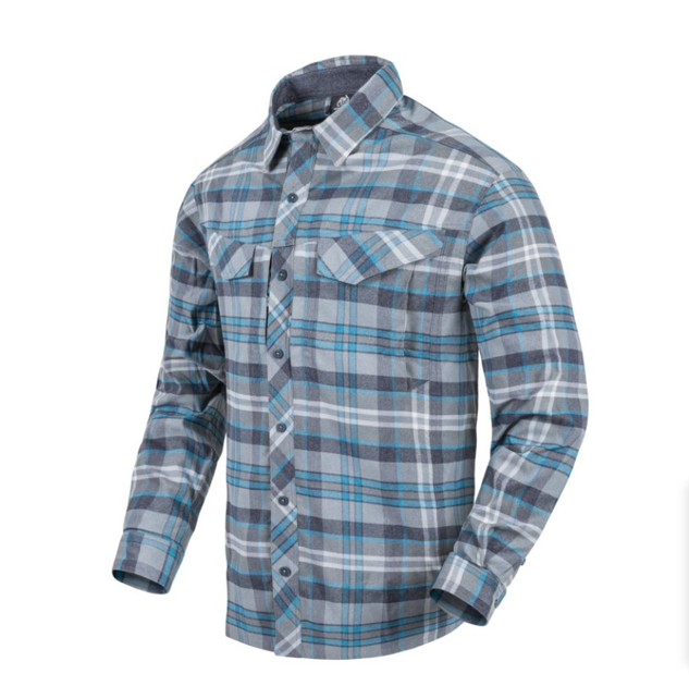 Сорочка Defender Mk2 PiLGrim Shirt Helikon-Tex Blue Plaid XL Тактична - зображення 1