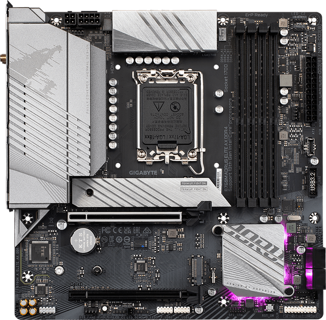 Материнская плата Gigabyte B760M Aorus Elite AX DDR4 (s1700, Intel B760 ...