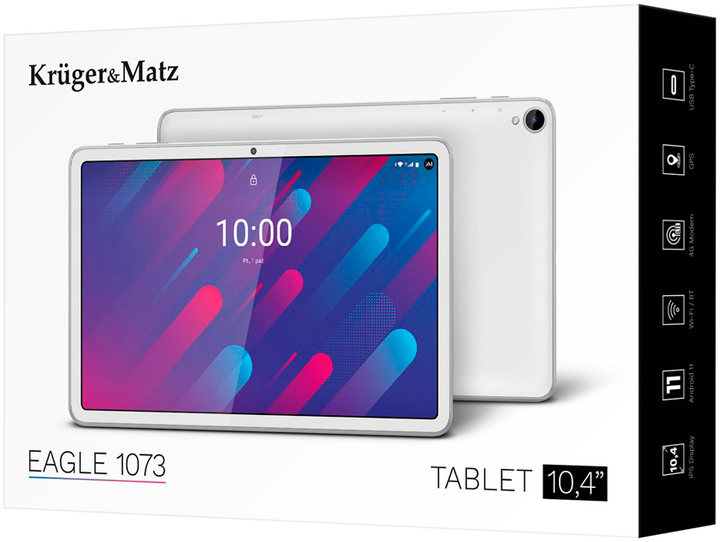Tablet Kruger i Matz KM1073 LTE White (Tabkamtza0005) - obraz 5