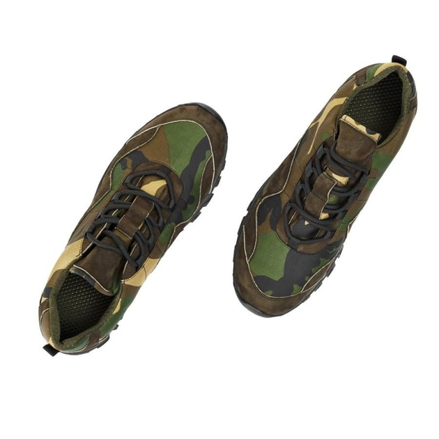 Тактические Зеленые кроссовки коммунфляж на протекторной подошве 44 - изображение 2