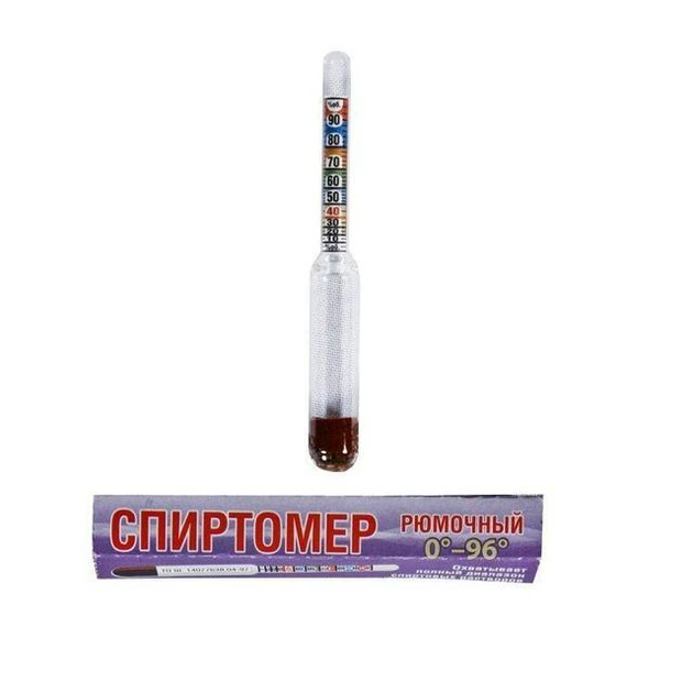 Комплект спиртомер бытовой 0-96° + рюмочный 0-96° + ареометр-виномер бытовой (0-12° спирт, 0-25% сахар) - изображение 8