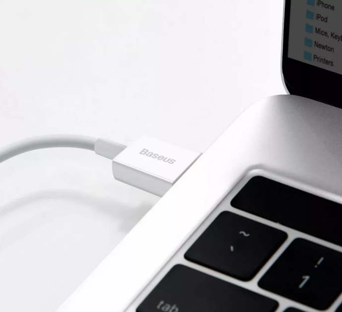 Кабель для зарядки Baseus CALYS-B02 Superior Series Fast Charging Lightning 2.4A, 1.5 м white - Фото 3 Кабель для зарядки Baseus CALYS-B02 Superior Series Fast Charging Lightning 2.4A, 1.5 м white - изображение 3