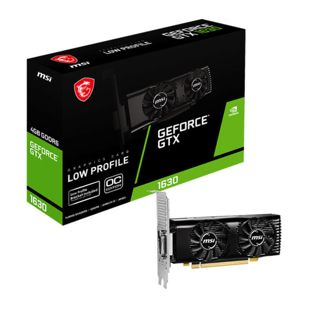Видеокарта MSI GTX 1630 4GT LP OC 4GB/GDDR6/HDMI/DisplayPort/DVI/170мм - изображение 4