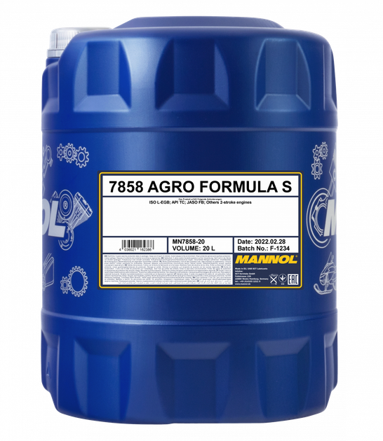 Моторное масло Mannol 7858 AGRO FORMULA S API TC двухтактное - Фото 1 Моторное масло Mannol 7858 AGRO FORMULA S API TC двухтактное - изображение 1