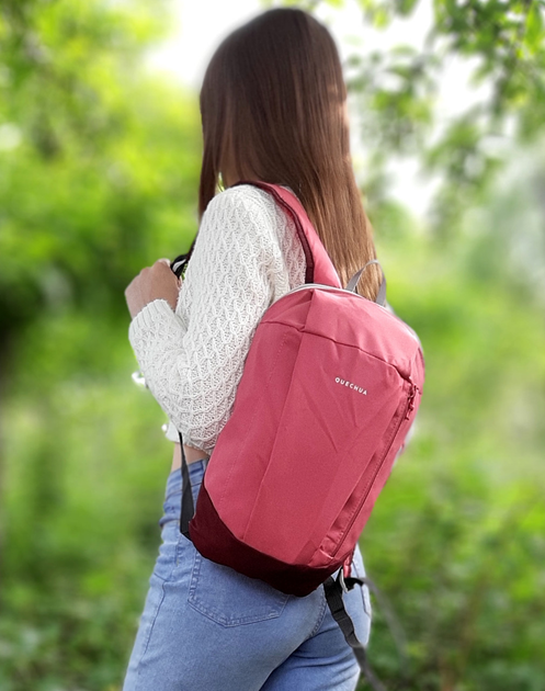 Рюкзак небольшой Quechua 10L Легкий и прочный 40х23х10 см Розовый от ...