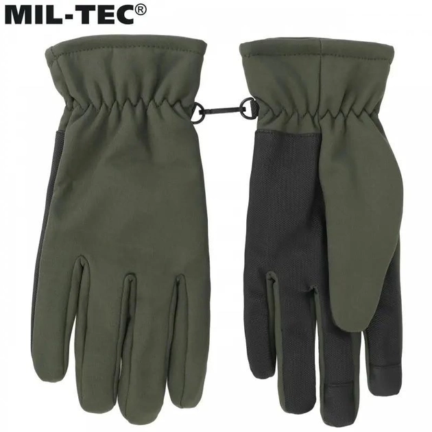 Тактические сенсорные флисовые зимние перчатки Mil-Tec размер М - изображение 2