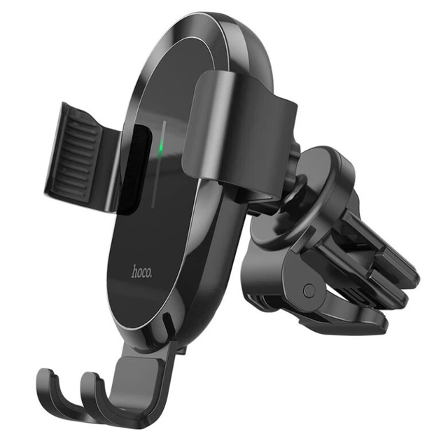 Автотримач для телефона з БЗП HOCO CA105 Guide three-axis linkage wireless charging car holder Black (6931474762443) - изображение 3
