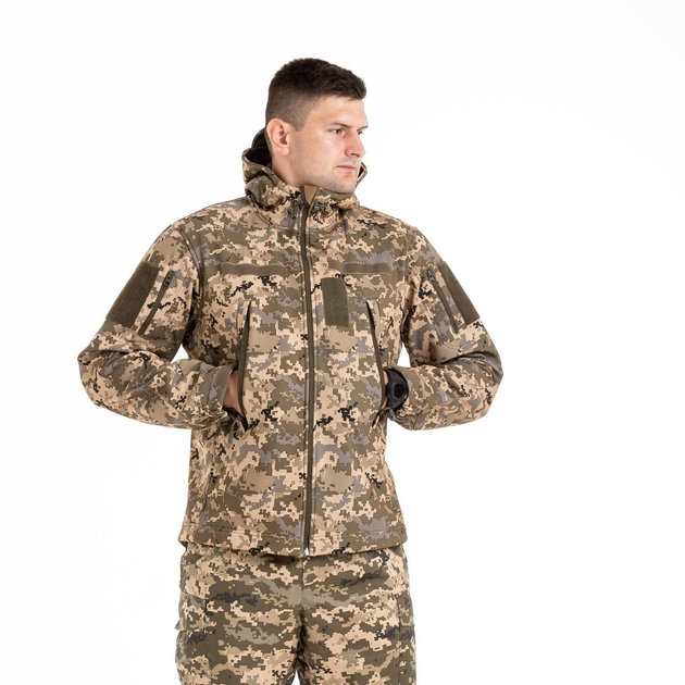Куртка Тактична Демісезонна Soft Shell Піксель ЗСУ 52 розмір - зображення 1