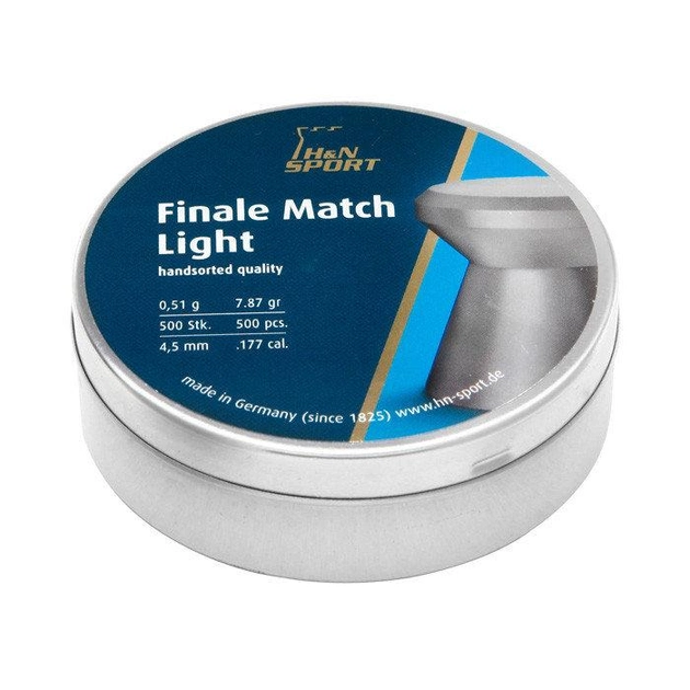 Свинцовые пули H&N Finale Match Light 4,5 мм 0,51 г 500 шт (1453.02.66) - изображение 1