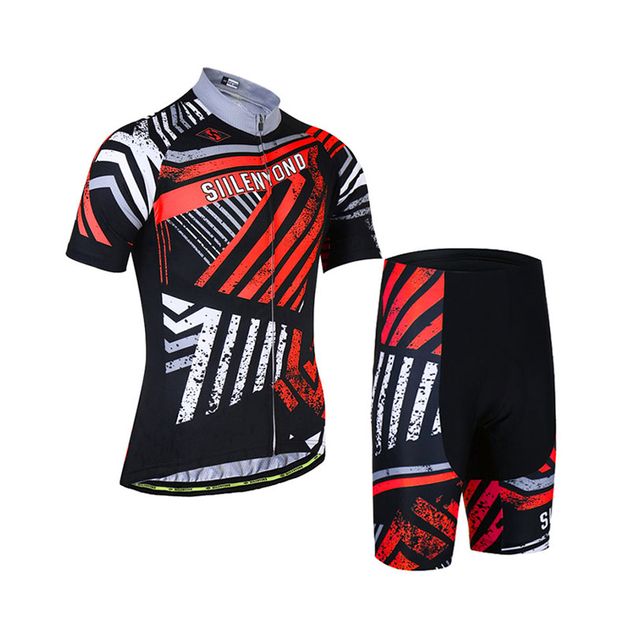 Велокостюм мужской Siilenyond XM-DT-050 Red Stripes 3XL короткий рукав ...