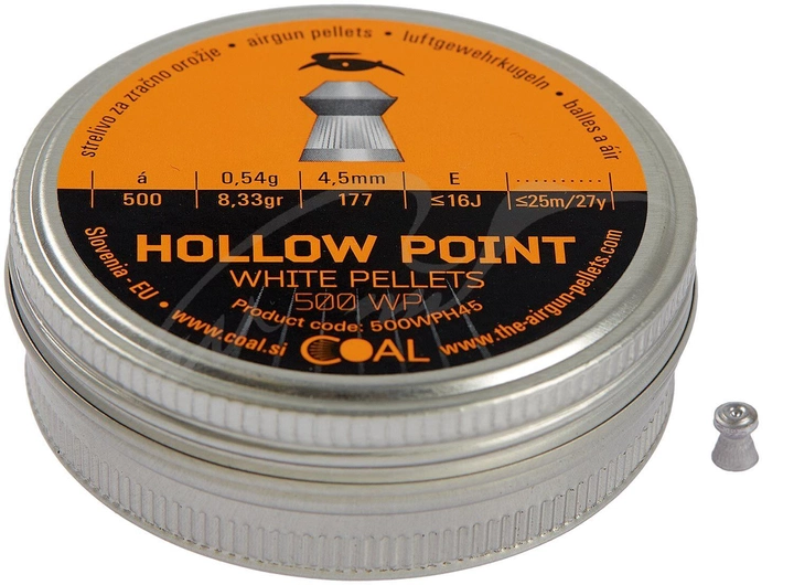 Кулі пневматичні Coal Hollow Point кал. 4.5 мм 0.54 г 500 шт/уп - зображення 1