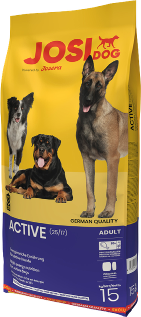 Сухой корм для собак JosiDog Active 15 кг (4032254770701) - Фото 1 Сухой корм для собак JosiDog Active 15 кг (4032254770701) - изображение 1