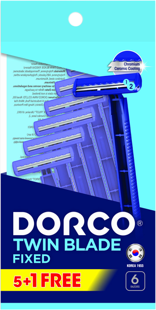 Бритвы одноразовые Dorco Twin Blade для мужчин 2 лезвия 6 шт ...