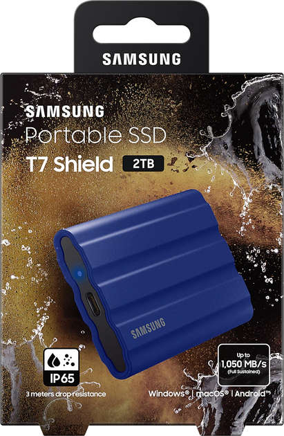 SSD диск Samsung T7 Shield 2TB USB 3.2 Type-C Blue (MU-PE2T0R/EU