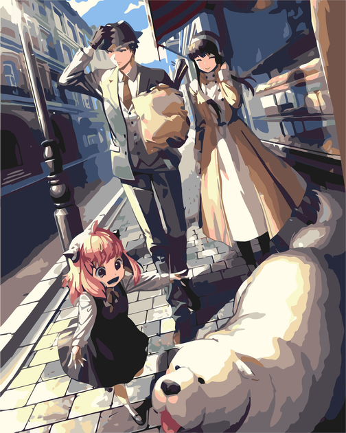 NOMページ Картина по номерам Аниме: Семья Шпиона LW 3224 40*50 см