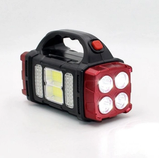 Ліхтар Hurry Bolt - HB-2678, 25W з функцією повербанк на сонячній батареї, червоний - зображення 6