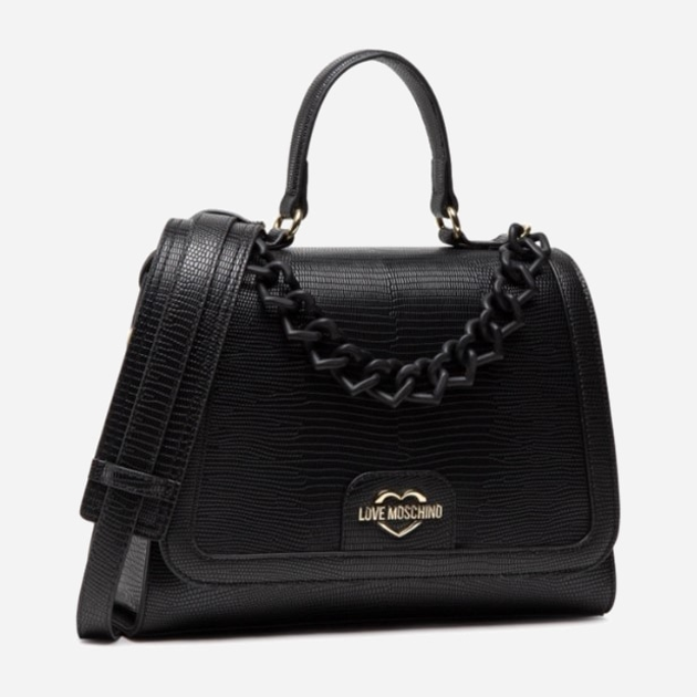 Сумка кросс-боді жіноча Love Moschino Borsa Snake Pu Nero JC4270PP0CKL Black (8051578567787) - зображення 1