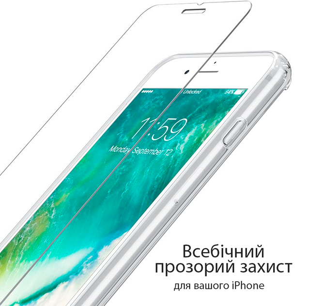 Чехол FlexGear для iPhone 7 Plus/iPhone 8 Plus с полной защитой и защитным стеклом на экран - Clear (500301222-X0018RRK9J) - изображение 5