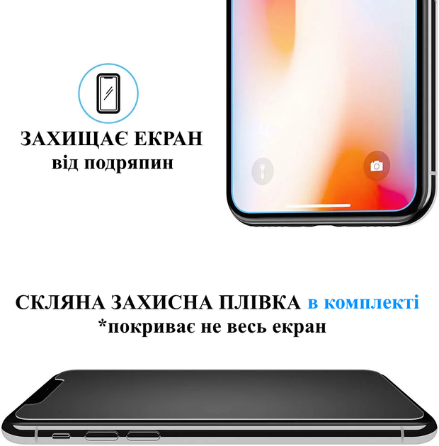 Чехол FlexGear с полной защитой для iPhone X XS и 2 защитными стеклами для экрана - Clear (500311222-X001LIP9BL) - изображение 6