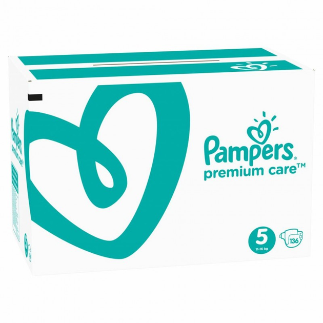Подгузник Pampers Premium Care Junior Размер 5 (11-16 кг 59338), 136 шт ...